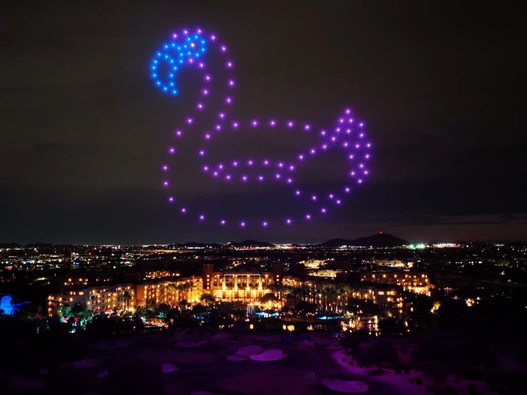 Aqua Nights drone light show at JW Marriott Desert Ridge, north Phoenix