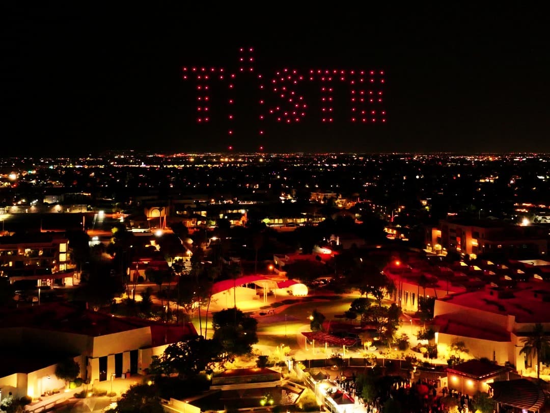 Drone light show for the Taste charity event at Scottsdale Civic Center